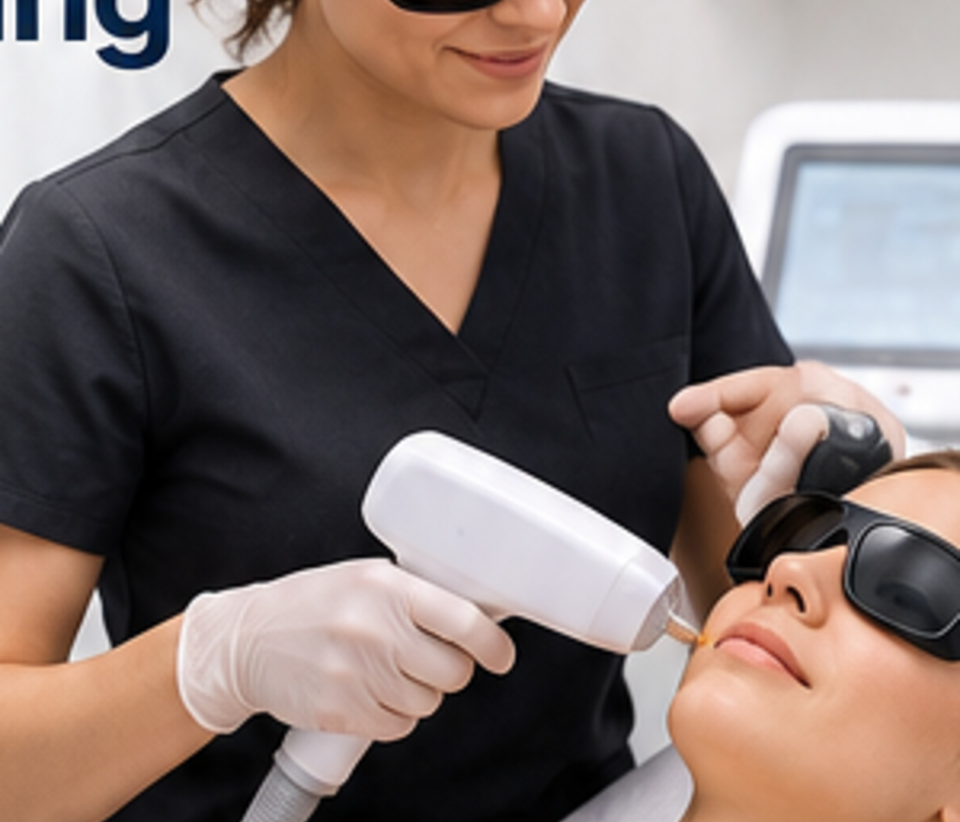 Aesthetic practice professional in a modern laser clinic